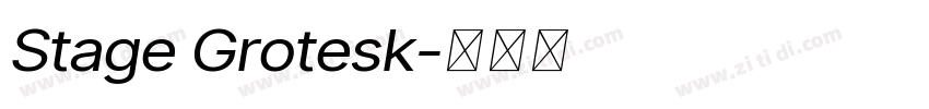 Stage Grotesk字体转换 Stage Grotesk字体转换